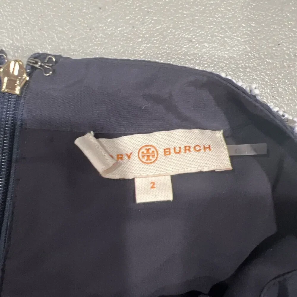 Tory Burch Dress Women 2 Blue‎ Beaded needs repair